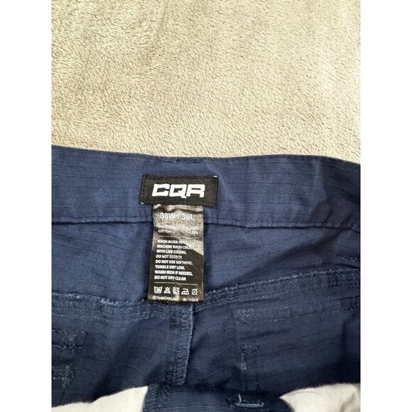 CQR Tactical Cargo Pants Mens 38W 36L Ripstop Fabric Blue - Picture 3 of 7
